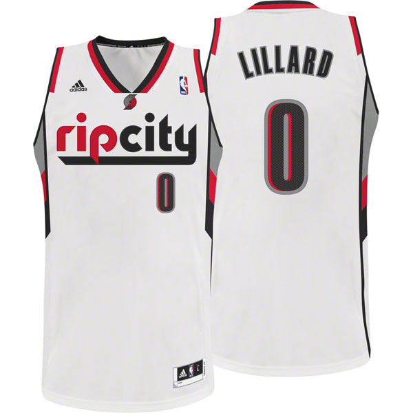 Men's  Portland Trail Blazers #0 Damian Lillard Rip City Jersey